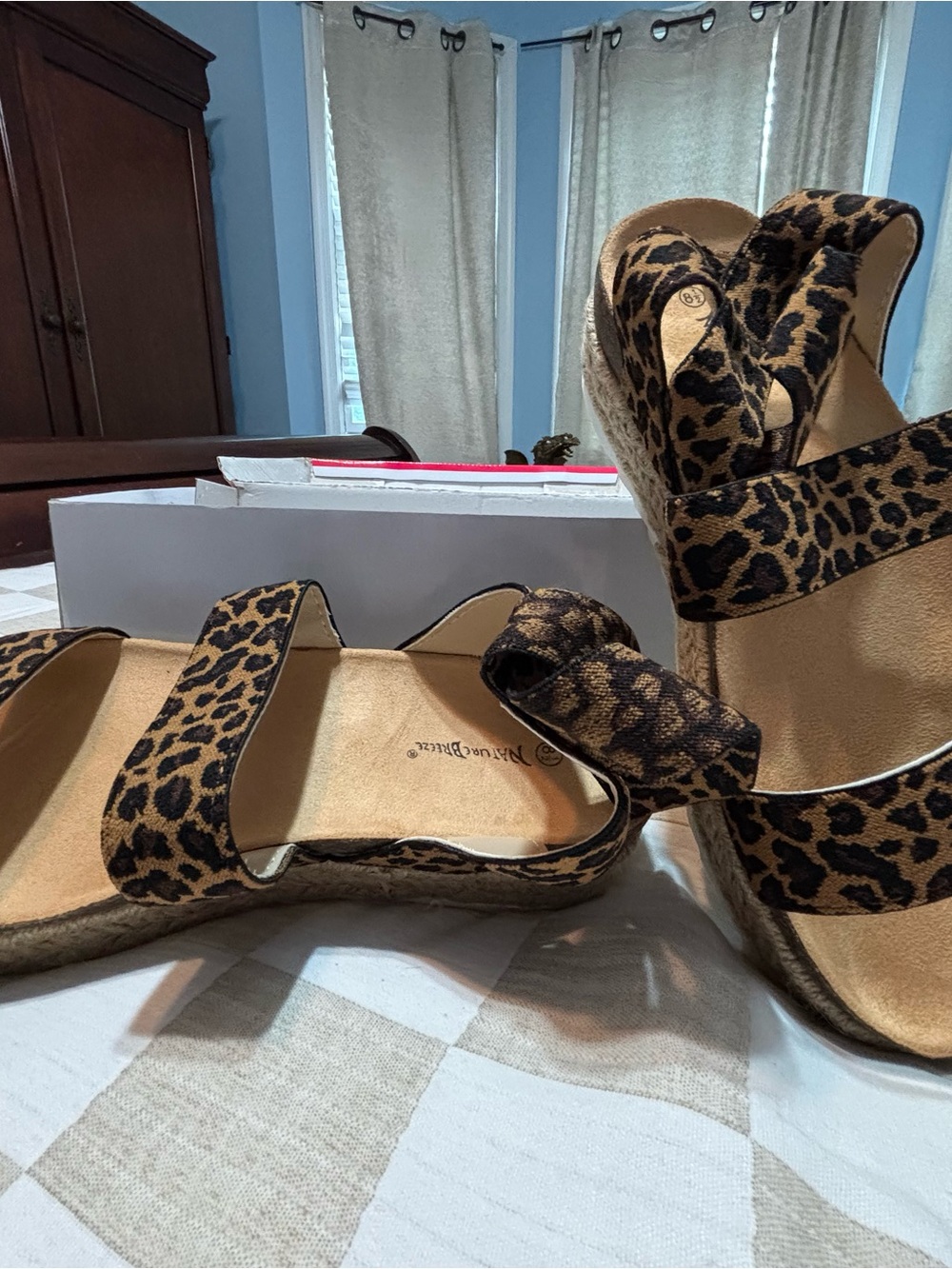 Brand New Leopard Print Women’s Slide Sandals - Brown Leopard